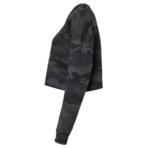 Outerwear|UNTUCKit Cropped Crew Neck (Women's) Black Camo