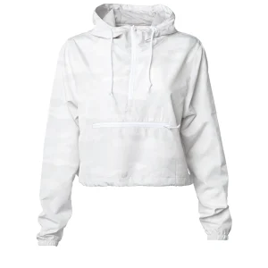 Outerwear|UNTUCKit Lightweight Crop Windbreaker (Women’s) White Camo