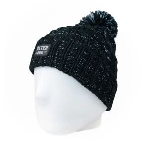 Autumn Collection|Insulated Collection|UNTUCKit Snowbird Black Reflective Pom Beanie