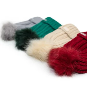 BeaniesEveryday Warmth, Elevated Feel|Autumn Collection|UNTUCKit Snowbird Woven Beanie With Pom - Red